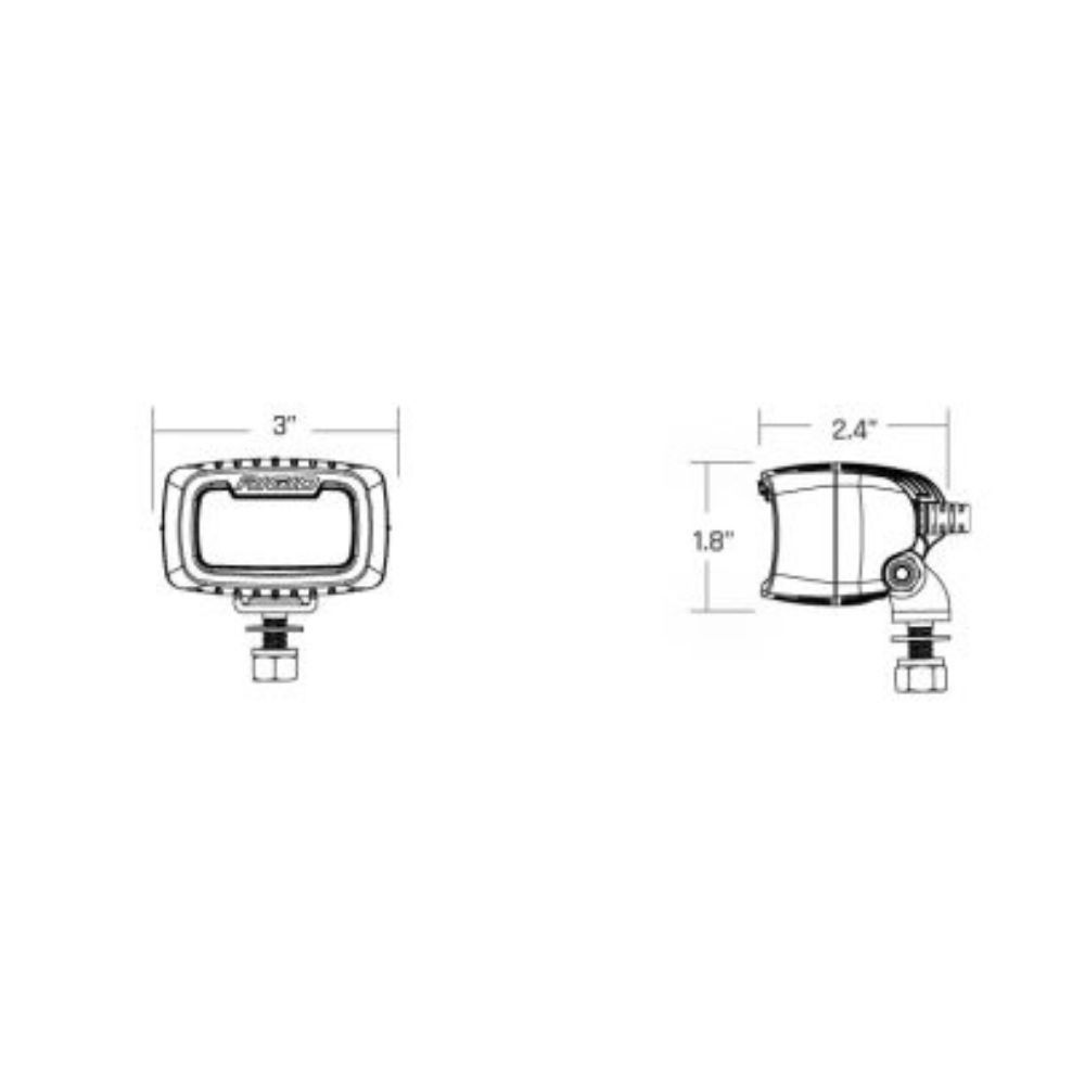 Rigid 902214 SR-M Spot Lamp with Amber PRO Output