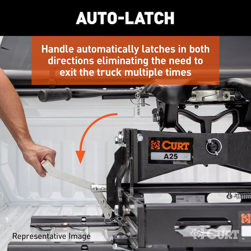 CURT 16057 A25 25K Fifth Wheel Hitch with S25 Slider, OEM Puck System – image 8