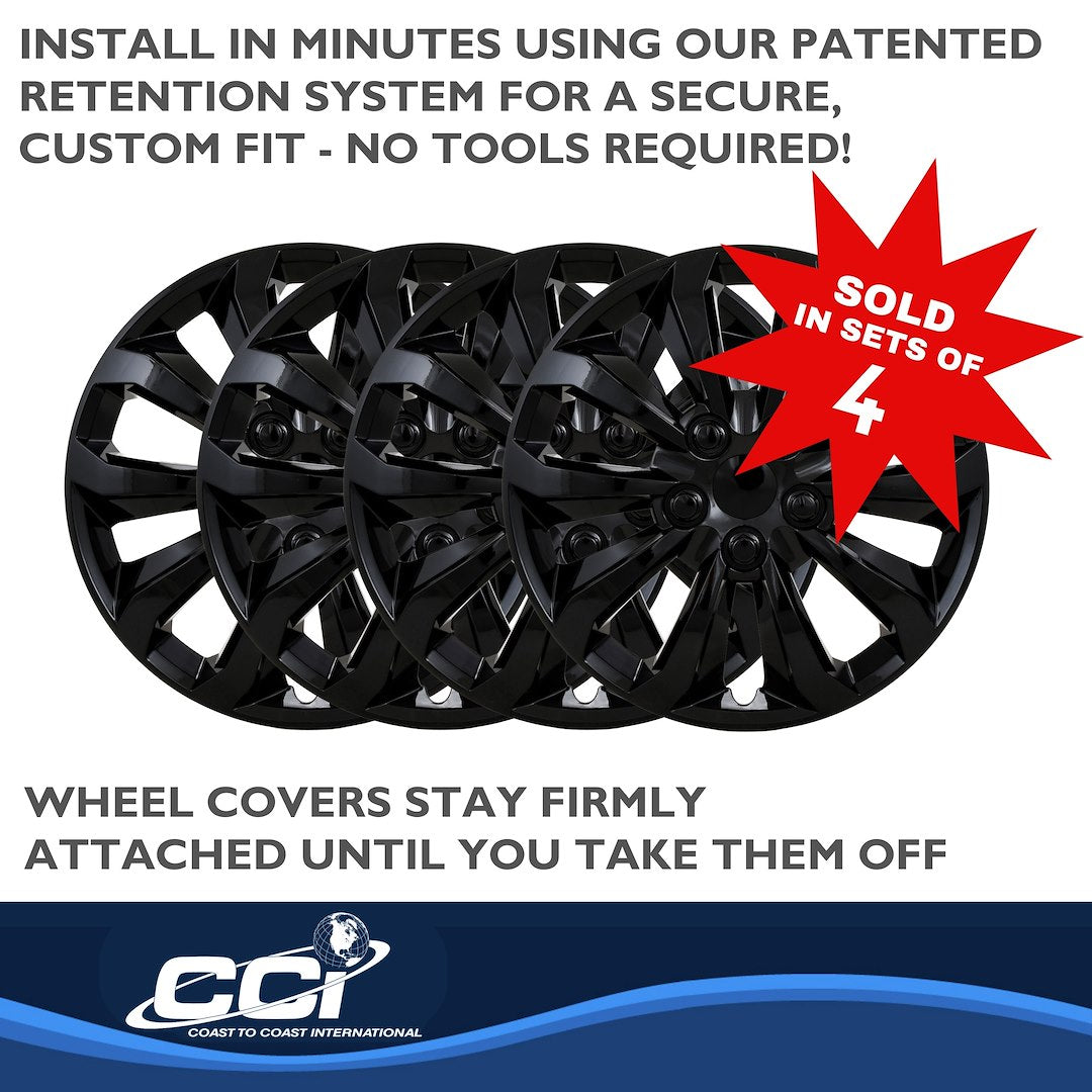 Coast To Coast 106115BLK Snap-On Ten-Spoke Steel-Wheel Covers - image 5