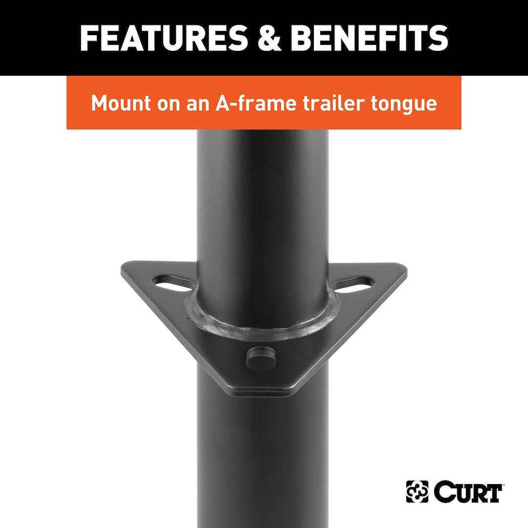 CURT Topwind Tongue Jack - 1200 lb – 28200