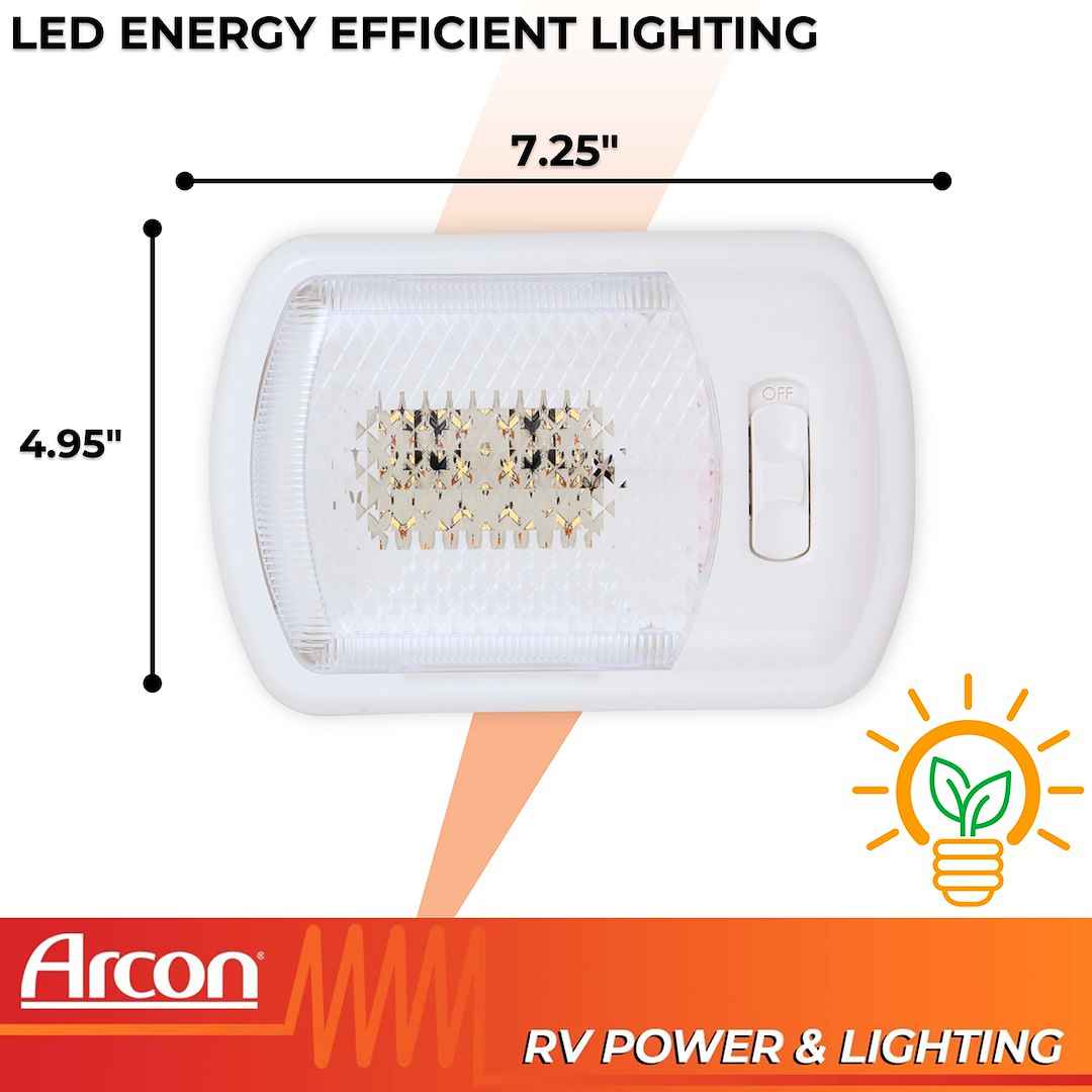 Arcon 20711N White Euro-Style 12V LED Ceiling Light