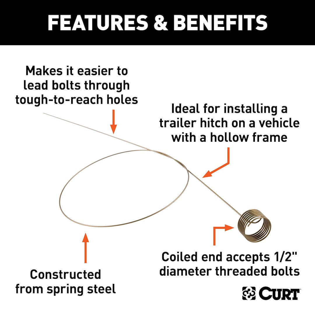 CURT Bolt Fish Wire (58400) – Length: 18 Inch