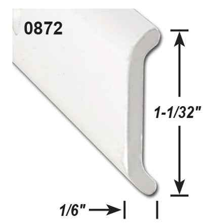 AP Products Flat Trim - 8 ft, Polar White – 021-87201-8