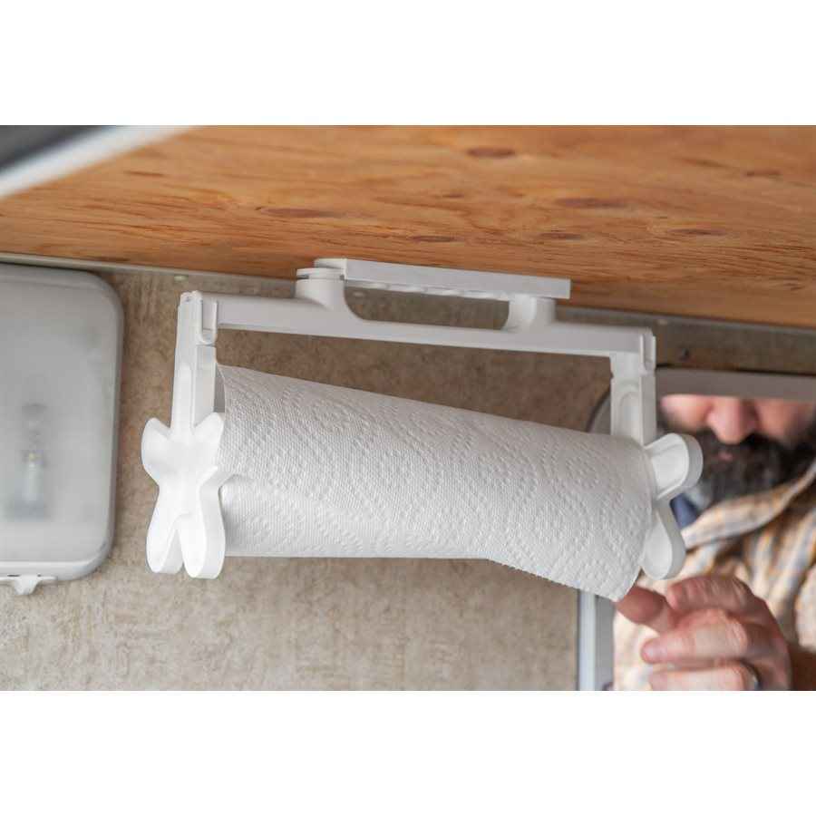 Camco 57111 White Slide-Off Paper Towel Holder