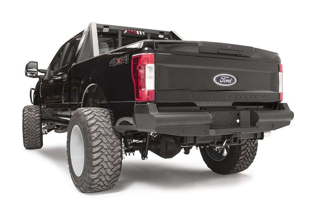 Fab Fours FS17-U4150-1 Ford Black Steel Elite Rear Bumper