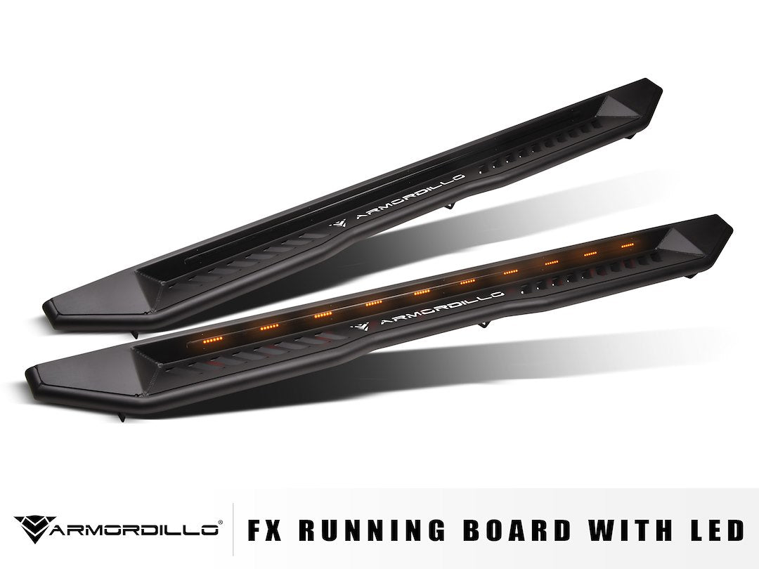 Armordillo 8719909 FX Stationary Steel Running Boards with Lights - image 2
