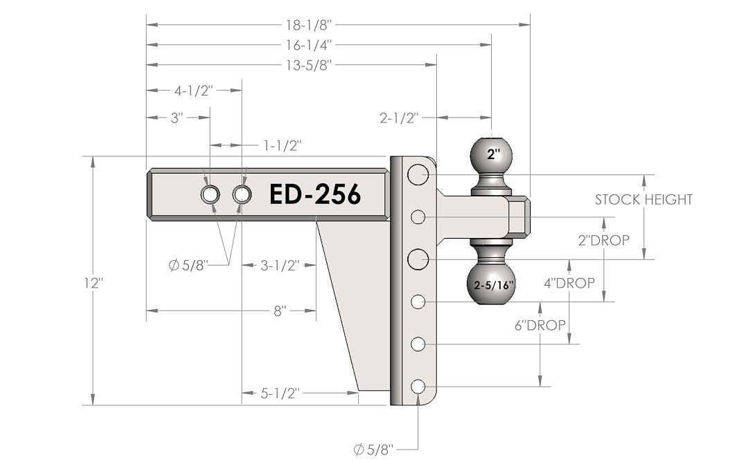 Bulletproof Hitches Ed256 Trailer Hitch Ball Mount - image 2