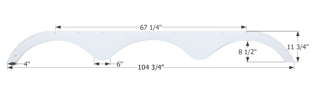 Icon RV Fender Skirt - 104-3/4 in, Polar White – 01931