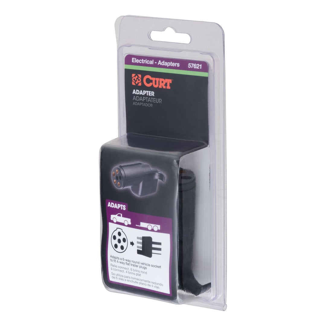 CURT Trailer Wiring Connector Adapter (57621) – Material: Plastic