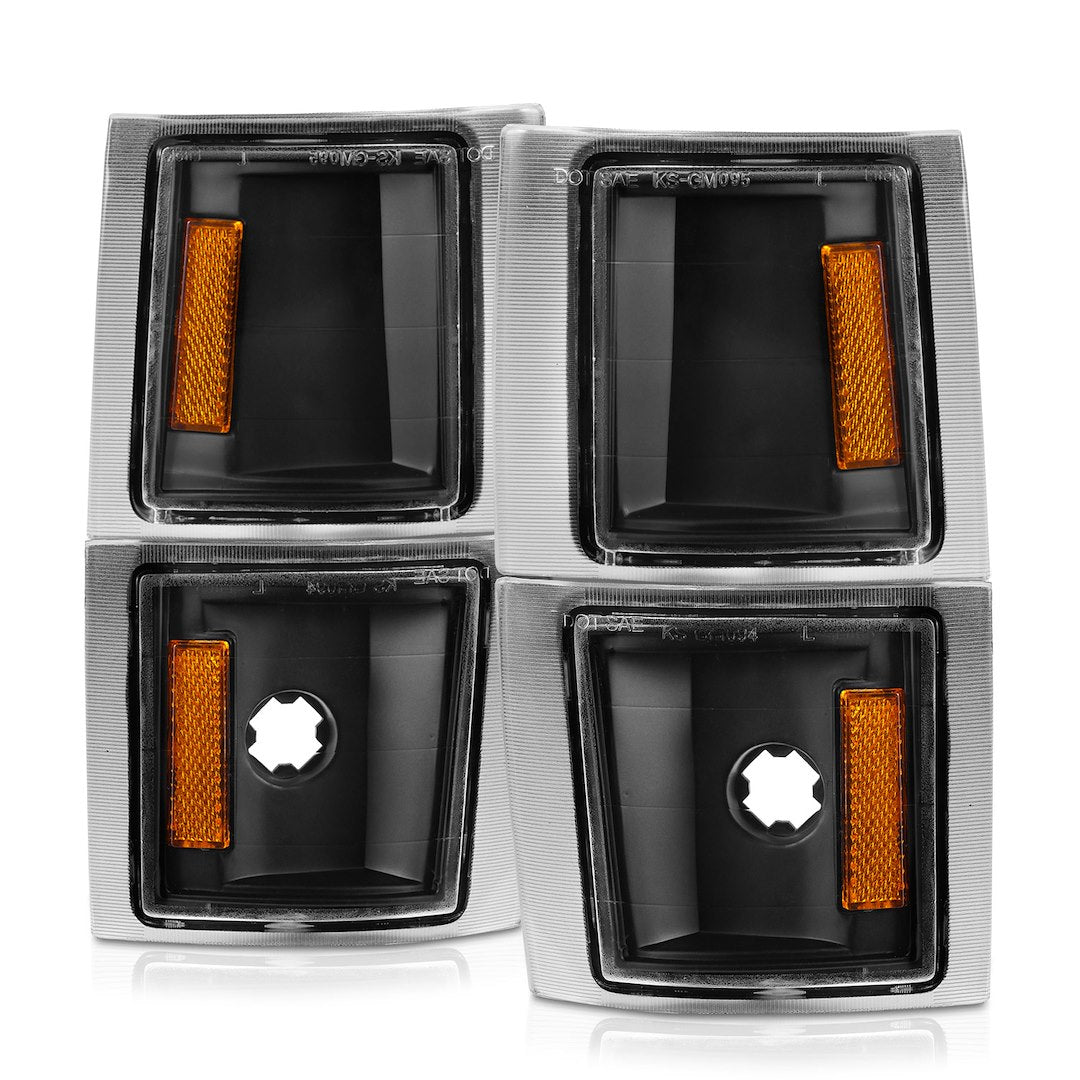 ANZO USA 521042 Euro Corner Light Pair With Black Housings - image 1