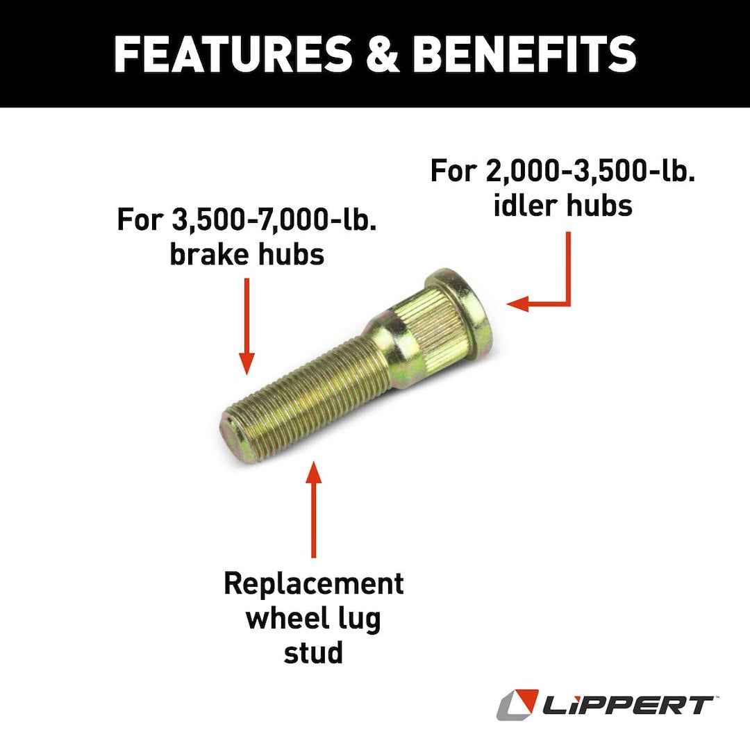 Lippert 121803 1/2x20 Replacement Wheel Mounting Stud