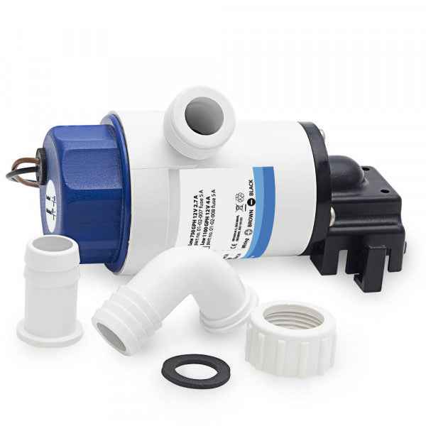 Albin 01-02-007 Low-Profile 750-GPH Bilge Pump, 12V