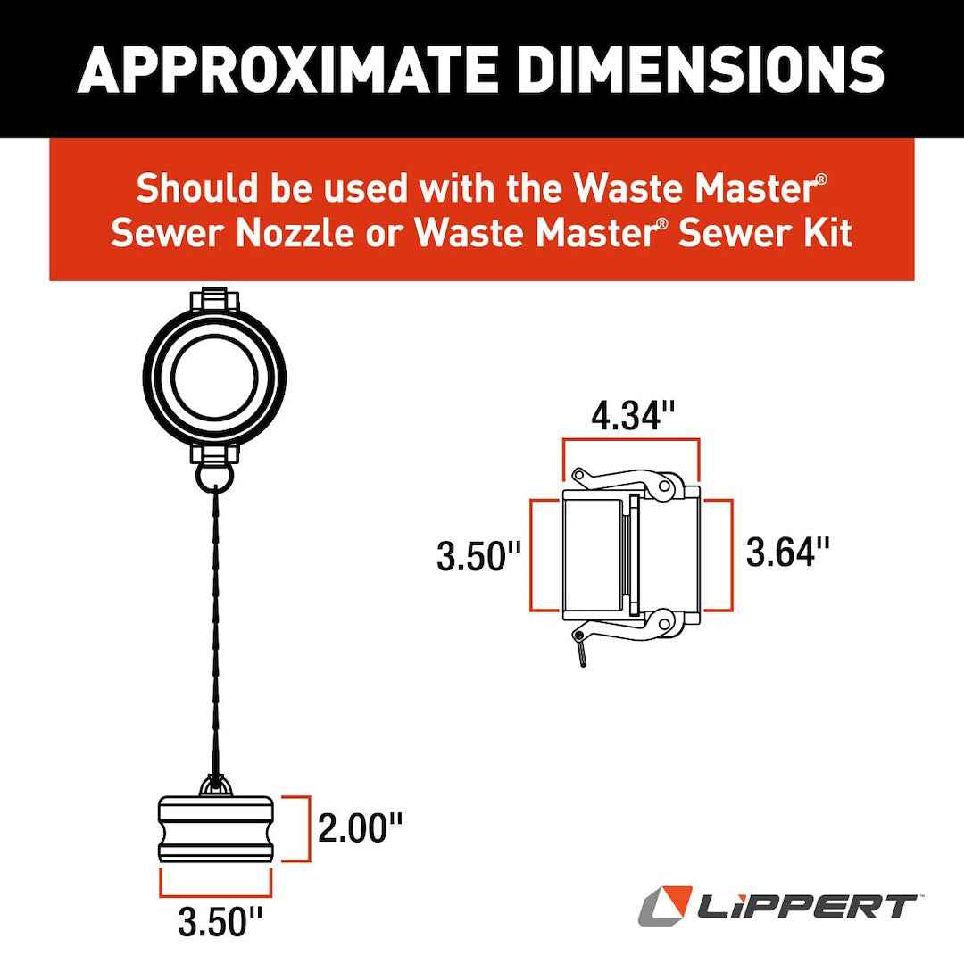 Lippert Waste Master RV Waste-Valve Camlock Connector – 360578