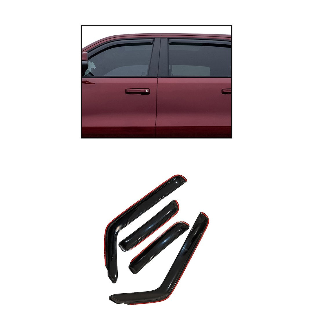 Black Horse Offroad 1494711IN Telluride Four-Piece In-Channel Rain Guards - image 1
