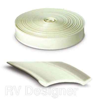 RV Designer Colonial White Vinyl Molding Insert, 1-Inch x 25 Feet – E363