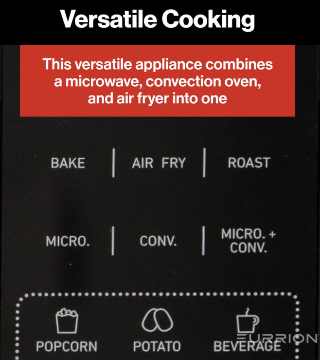 Furrion 2023056310 RV Microwave Oven with Air Fryer & Convection 1.1 Cu Ft Stainless Steel – image 4