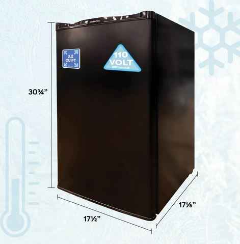 Furrion BC-90LHH Everchill 3.2 Cu Ft Single Compartment RV Refrigerator, 110V, Left Swing – image 2