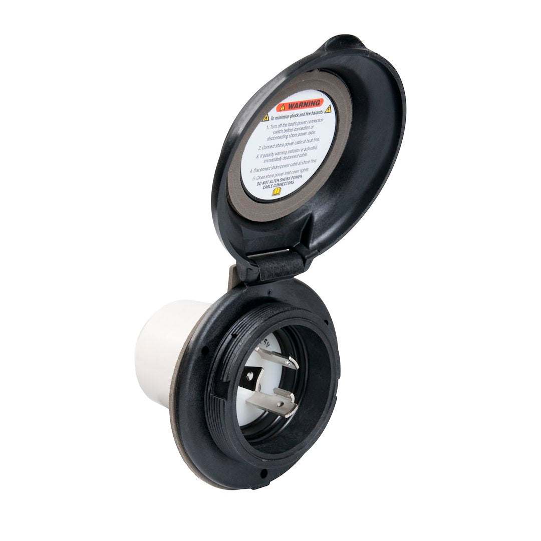 Marinco 304el-Brv.Blk Power Inlet Port - image 2