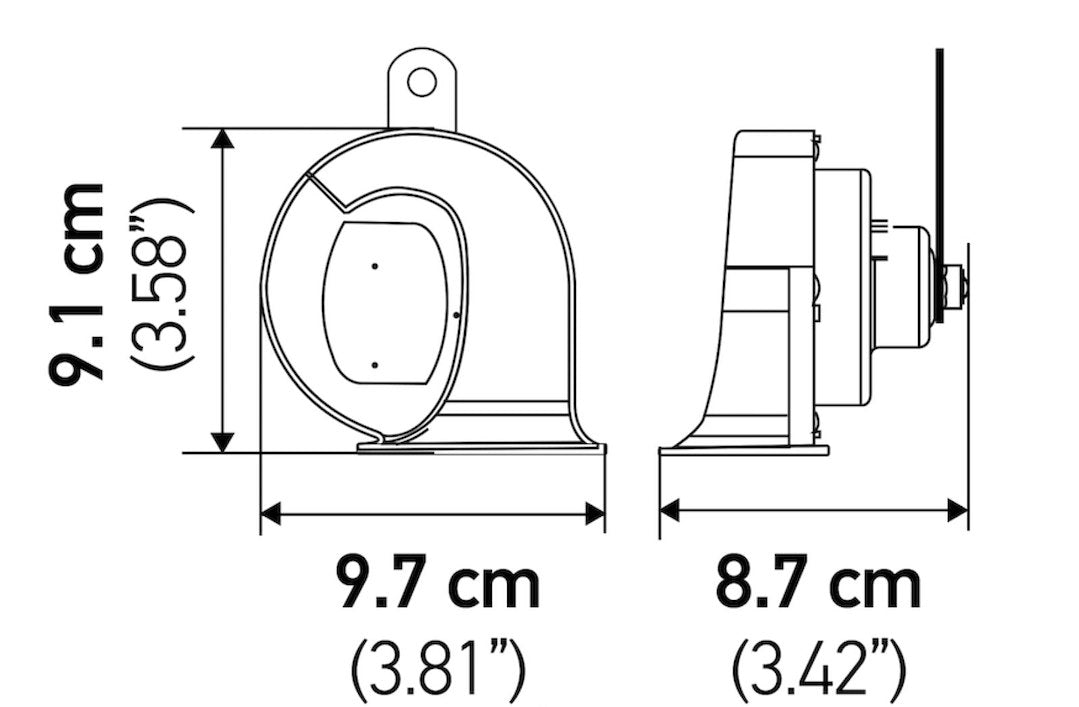 Hella 007728883 Trumpet Horn Assembly Kit