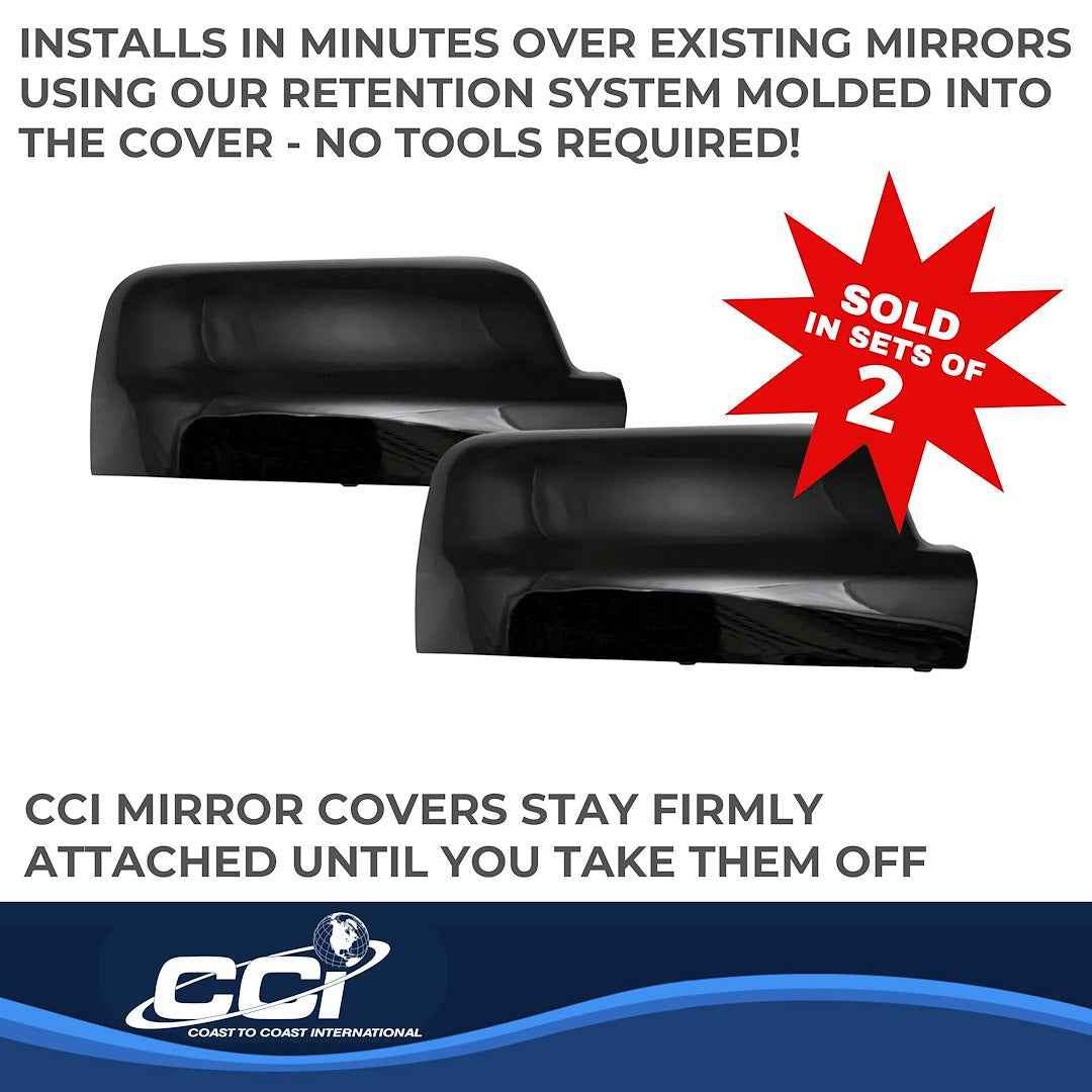 Coast To Coast MC67535BK Ram Painted Upper-Half Mirror Trim Set