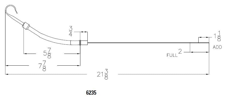 Mr. Gasket 6235 Engine Oil-Level Dipstick