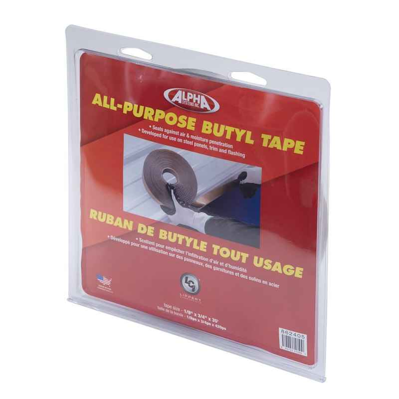 Lippert Components Q130 Lippert Butyl Tape, Gray, 1/8" x 3/4" x 30' Roll – image 2