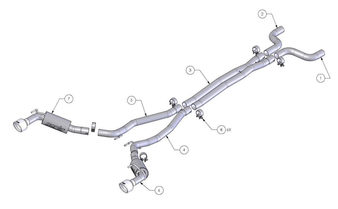 Borla 140356 Camaro 6.2L ATAK Dual Cat-Back - image 3