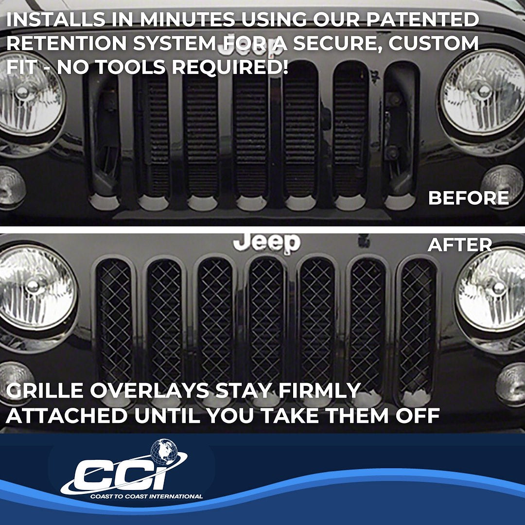Coast To Coast GI414BLK Wrangler JK Gloss Mesh Grille Trim - image 4