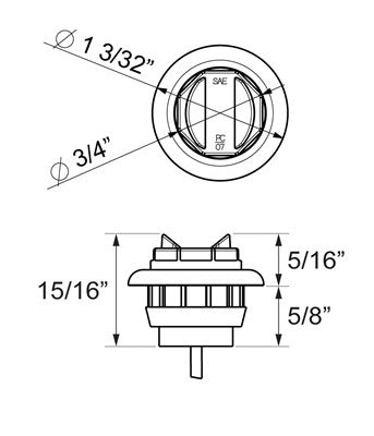 Optronics Mcl11 Series Clearance Light (Mcl11rkb)