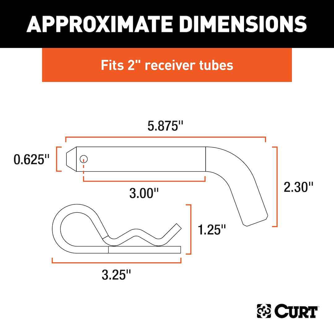 CURT 21501 5/8-Inch Hitch Pin for 2-Inch Receivers