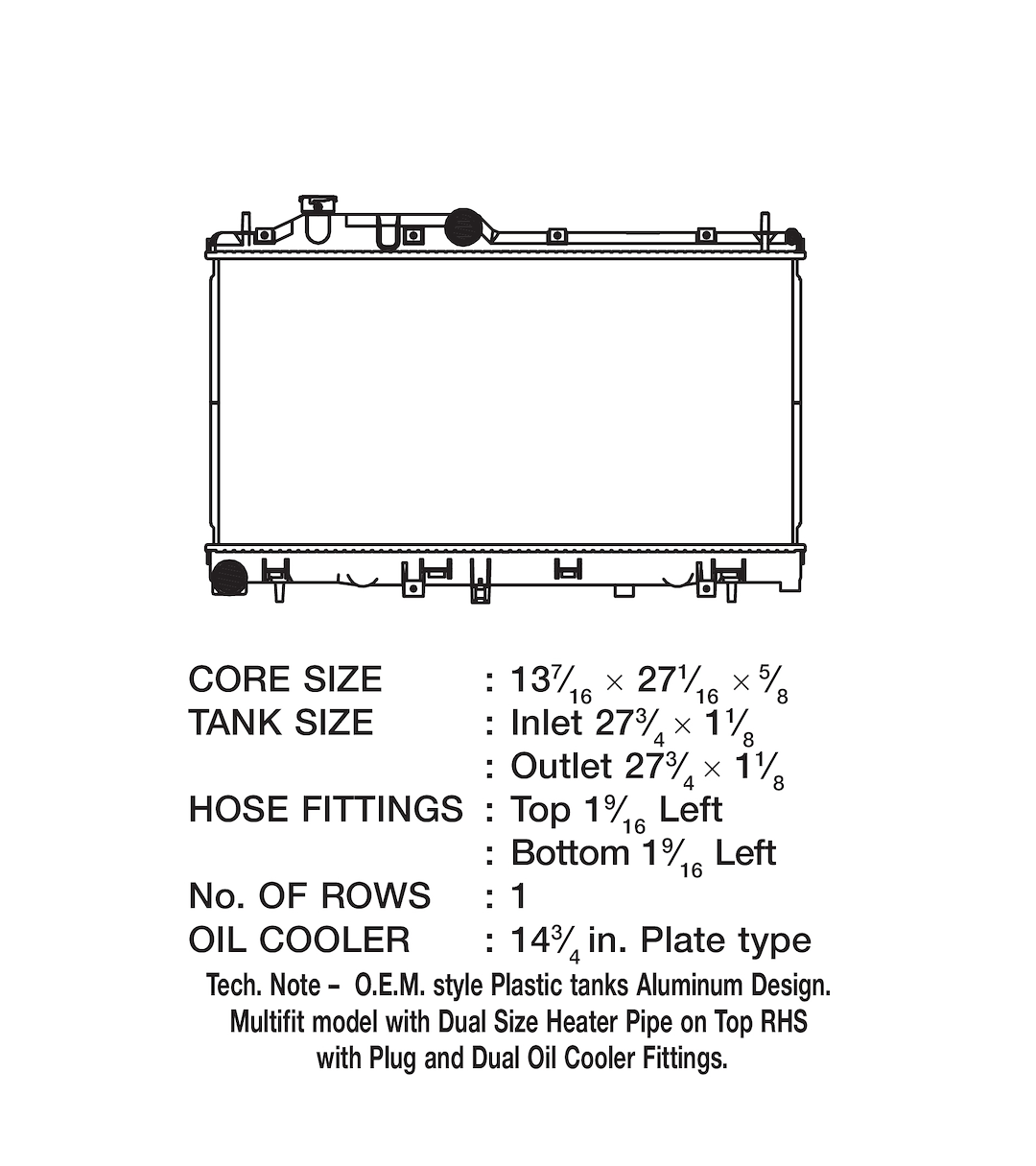 CSF 3515 Forester Non-Turbo Radiator - image 2