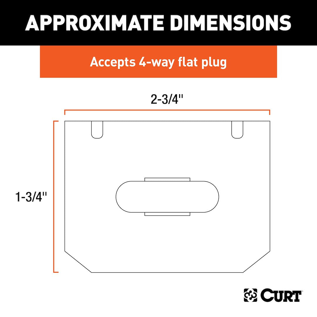 CURT Semi-universal 4 Flat Trailer Wiring Connector (58345)