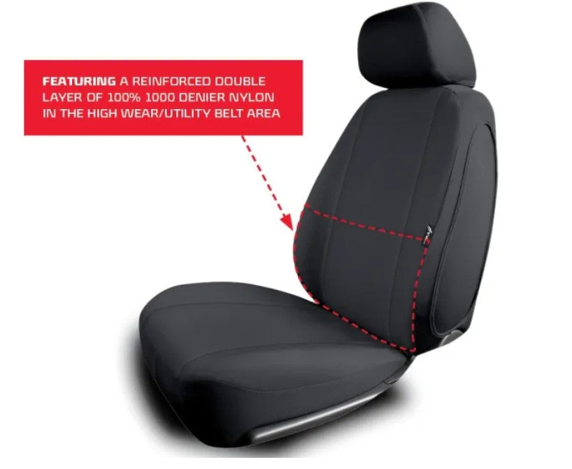 Fia DTR939D Black Dura-Tech Responder Reinforced Seat Cover