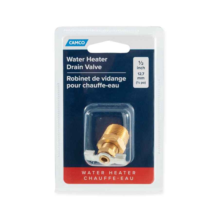 Camco 11703 Brass 1/2-Inch NPT Water Heater Drain Valve