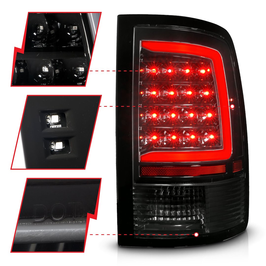 ANZO USA 311452 Black Sequential Plank LED Tail-Light Pair - image 2