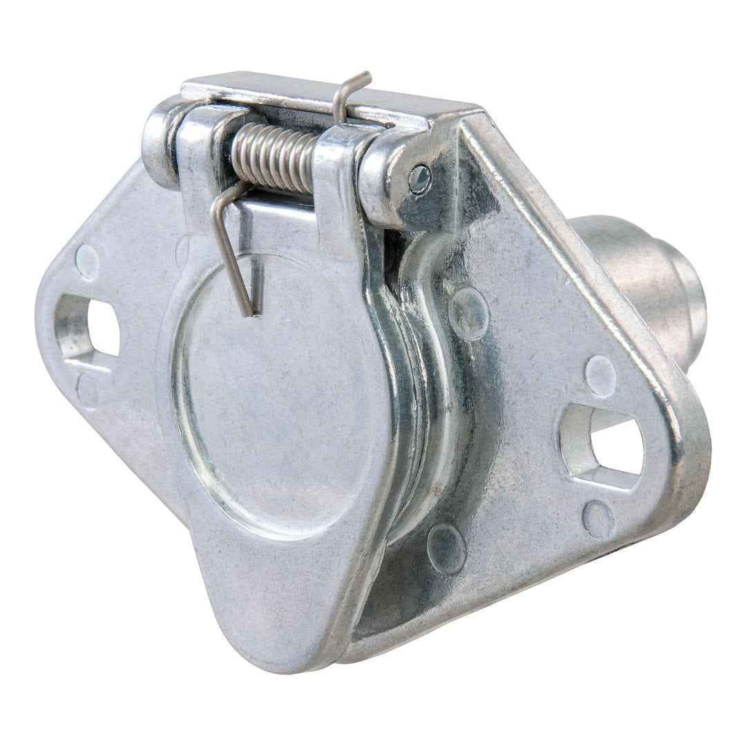 CURT 58070 Silver Die-Cast 4-Way Round Vehicle Socket