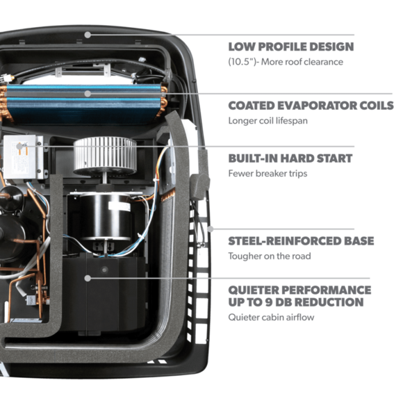 Dometic FJX5457MBKCS FreshJet 5 Rooftop RV Air Conditioner 13500 BTU Black – image 6
