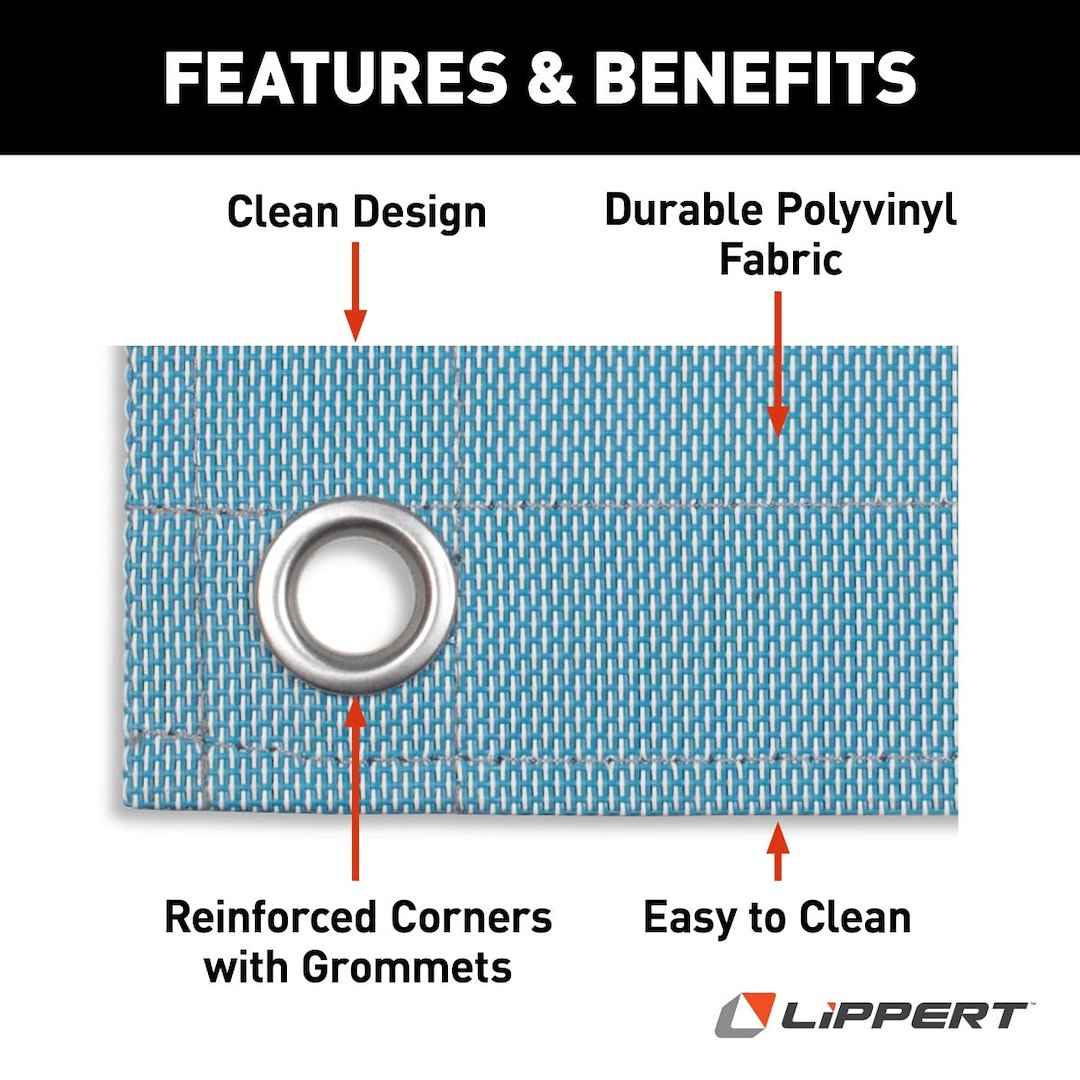 Lippert Patio Mat - 9 ft x 6 ft, Blue – 2022115659