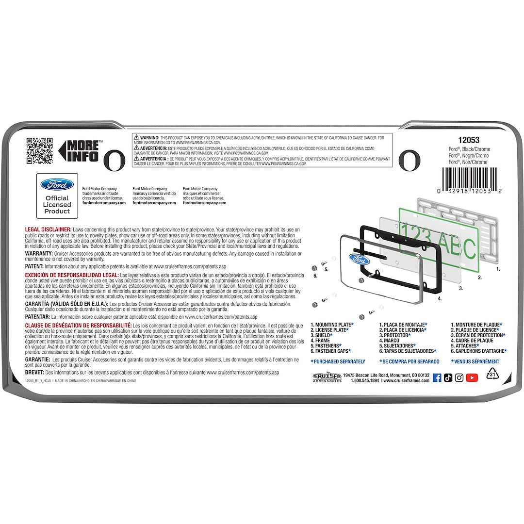 Cruiser 12053 Ford-Emblem Automotive Plate Frame - image 6