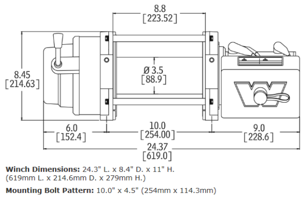Warn 97720 M12-S 12V Electric Recovery Winch with Spydura – image 3