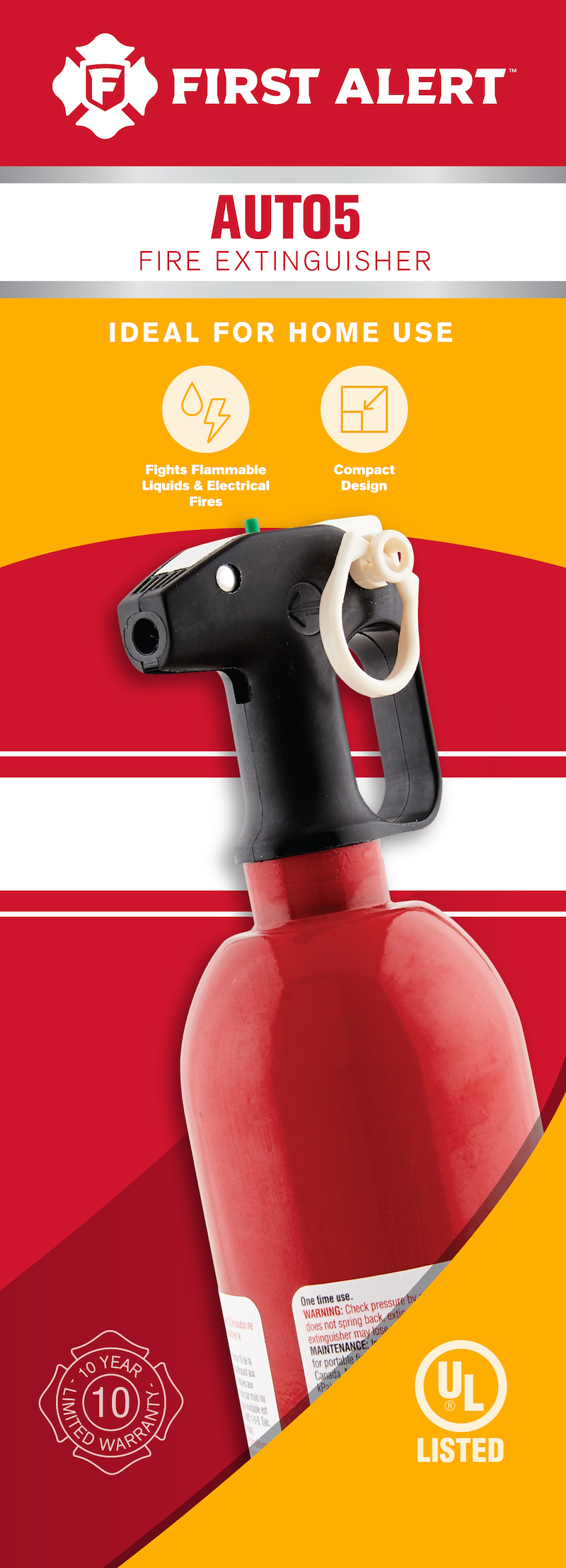 BRK Electronics AUTO5 First Alert Automotive Fire Extinguisher 1.4 lb UL Rated 5-B:C – image 2