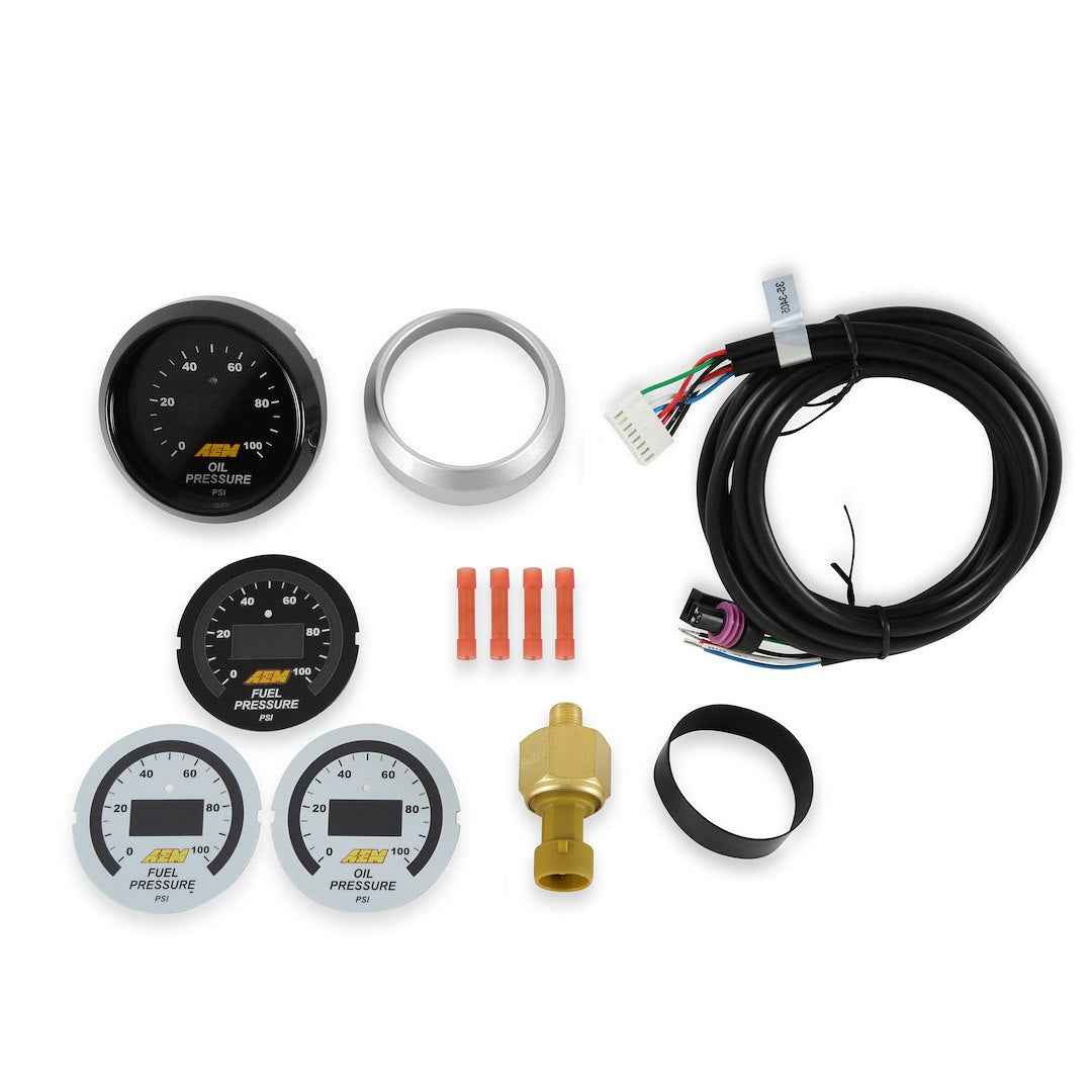 AEM Electronics 30-4401 0–100 PSI Digital Fuel/Oil Pressure Gauge