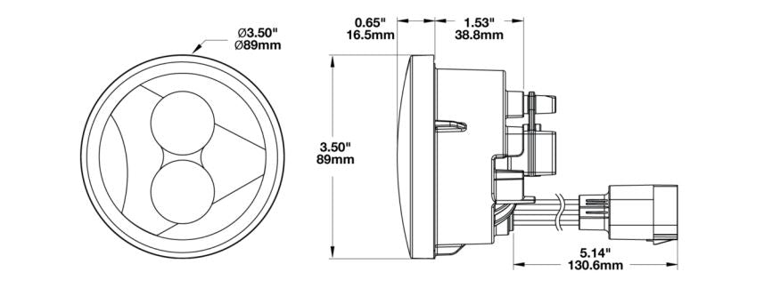 J.W. Speaker 0346483 239 J2 Front LED Turn-Signal Set