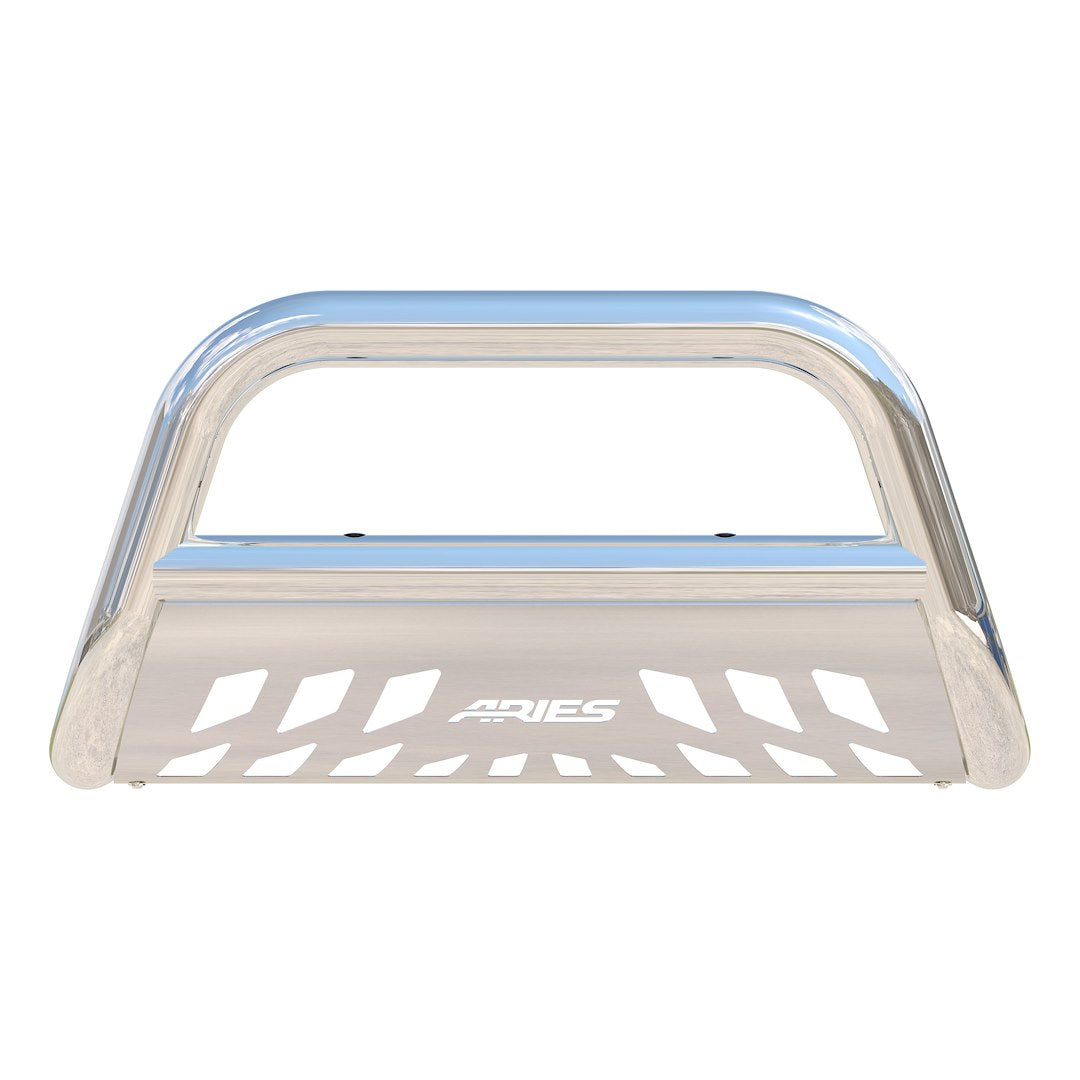 Aries 35-2004 Polished 3-Inch Bull Bar With Light Mounts - image 3