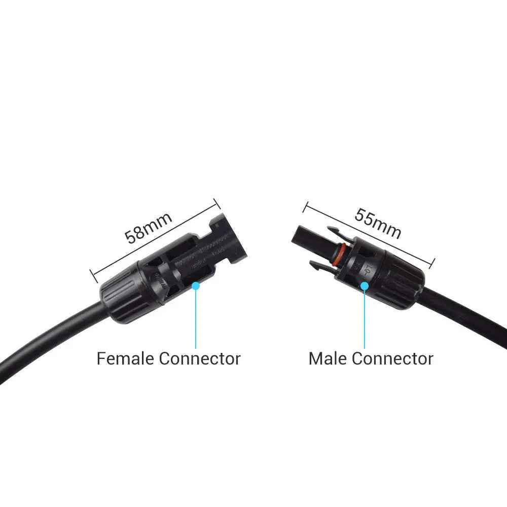 Renogy 0021827 1.5-Foot 12 AWG MC4 Solar Extension Lead