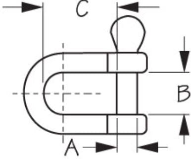 Sea Dog 147006-1 D-Shaped Anchor Shackle
