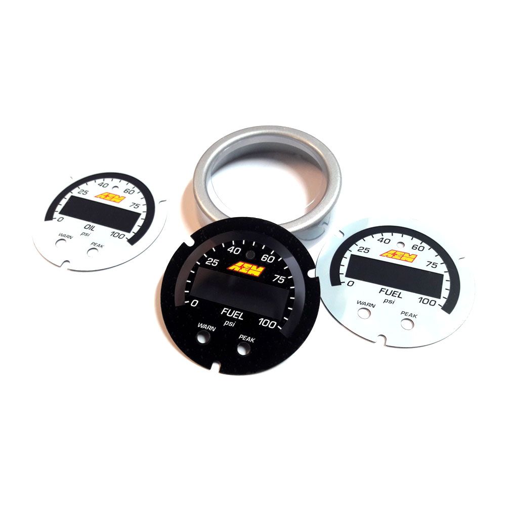 AEM Electronics 30-0301-ACC X-Series White Gauge Overlay Without Needle - image 1