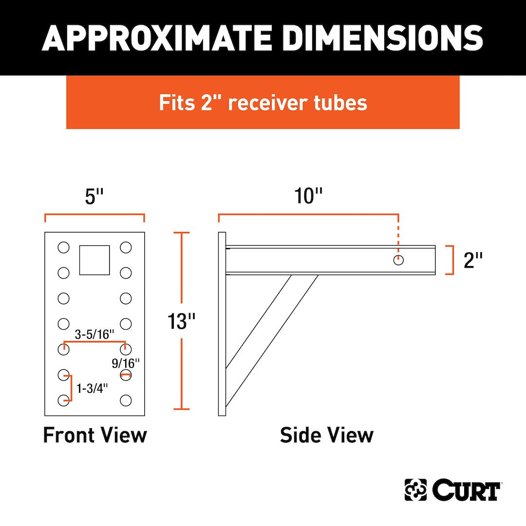 Curt 48341 Pintle Hook Mounting Plate - image 4