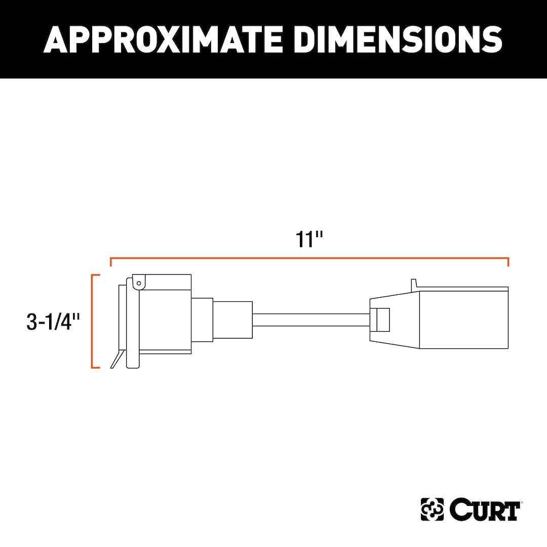 CURT 7-Blade Trailer Wiring Connector – 57003