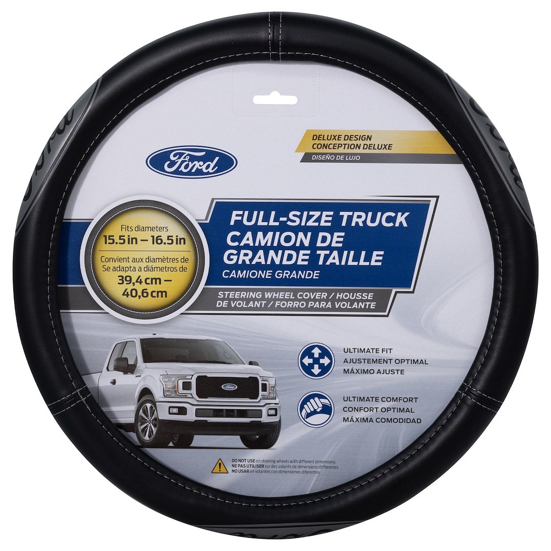 Plasticolor 008567R01 Ford Leather Deluxe Steering Cover